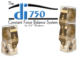 3/4 Sash Widths Di SERIES for 3/4" SASH WIDTHS the most technologically advanced Drop-In balance system for hung windows.