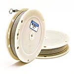 4 Inch Plastic Reels reel shown with square arbor 4" diameter.